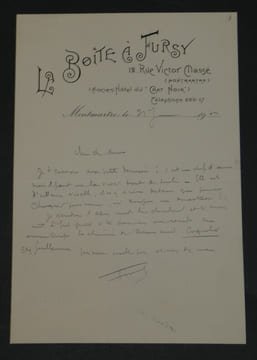 Henri Fursy. Ensemble de 9 Lettres autographes signées et docs + Photo argentique. Henri Fursy
