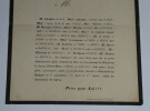 Pierre-Paul d'AYRAL de S&Eacute;RIGNAC - FAIRE PART DE D&Eacute;C&Egrave;S - 1865. Pierre-Paul d'AYRAL de S&Eacute;RIGNAC