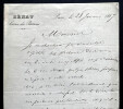 Henri de LAPOMMERAYE - LETTRE AUTOGRAPHE SIGN&Eacute;E, Paris, 1867. Henri de LAPOMMERAYE