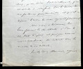 Henri de LAPOMMERAYE - LETTRE AUTOGRAPHE SIGN&Eacute;E, Paris, 1867. Henri de LAPOMMERAYE