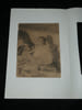 &Eacute;tude originale au crayon : Table familiale et portraits d'enfant, XIX &egrave;me. Anonyme