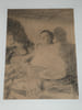 &Eacute;tude originale au crayon : Table familiale et portraits d'enfant, XIX &egrave;me. Anonyme