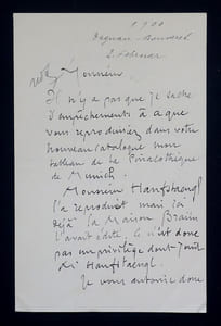 Pascal DAGNAN-BOUVERET - LETTRE AUTOGRAPHE SIGNÉE, 1900