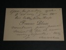 Francis Plant&eacute;, Pianiste - Carte de visite autographe sign&eacute;e - 1930. Francis Plant&eacute;