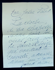 INTRIGUANTE LETTRE AUTOGRAPHE SIGNÉE PAR ANONYME DESTINÉE A Maurice ESCANDE
