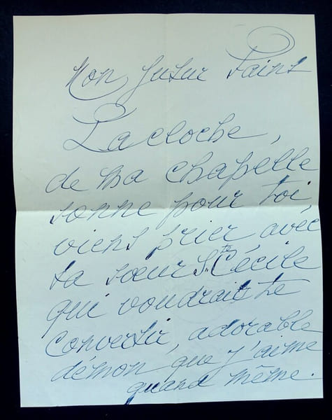 INTRIGUANTE LETTRE AUTOGRAPHE SIGN&Eacute;E PAR ANONYME DESTIN&Eacute;E A Maurice ESCANDE. Anonyme (Saint C&eacute;cile)