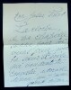 INTRIGUANTE LETTRE AUTOGRAPHE SIGN&Eacute;E PAR ANONYME DESTIN&Eacute;E A Maurice ESCANDE. Anonyme (Saint C&eacute;cile)