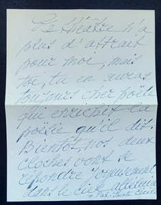 INTRIGUANTE LETTRE AUTOGRAPHE SIGNÉE PAR ANONYME DESTINÉE A Maurice ESCANDE