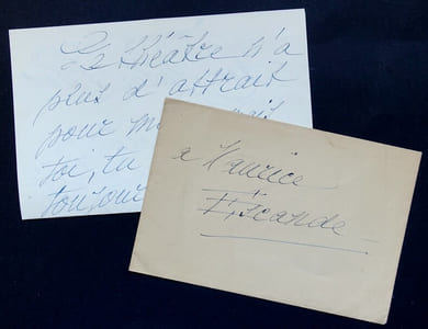 INTRIGUANTE LETTRE AUTOGRAPHE SIGNÉE PAR ANONYME DESTINÉE A Maurice ESCANDE