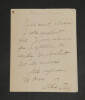 Philar&egrave;te CHASLES - LETTRE AUTOGRAPHE SIGN&Eacute;E, Conservation Smollett. Philar&egrave;te Chasles