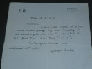 George BOUCHE, Peintre - LETTRE AUTOGRAPHE SIGN&Eacute;E - 24 D&eacute;cembre 1926, 1 page. George BOUCHE