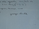 George BOUCHE, Peintre - LETTRE AUTOGRAPHE SIGN&Eacute;E - 24 D&eacute;cembre 1926, 1 page. George BOUCHE
