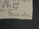 Philar&egrave;te Chasles - LETTRE AUTOGRAPHE SIGN&Eacute;E, emprunt de livre. Philar&egrave;te Chasles