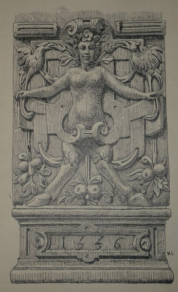 Semelle d'une poutre, &agrave; Anvers - Dessin original sign&eacute;. Louis Henri Laffill&eacute;e