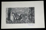 L'homme au Gaz - Lithographie sign&eacute;e. BABOUL&Egrave;NE Eug&egrave;ne