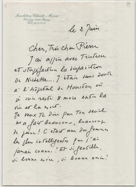 G&eacute;rald Van der Kemp - Longue lettre autographe sign&eacute;e &agrave; Pierre Levy. G&eacute;rald Van der Kemp