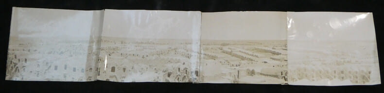Photographie panoramique d'&eacute;poque de la ville de M&eacute;denine de 1902 Tunisie. 