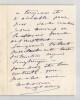 Georges Clairin - Lettre autographe sign&eacute;e - "Membre de l'institut". Georges Clairin