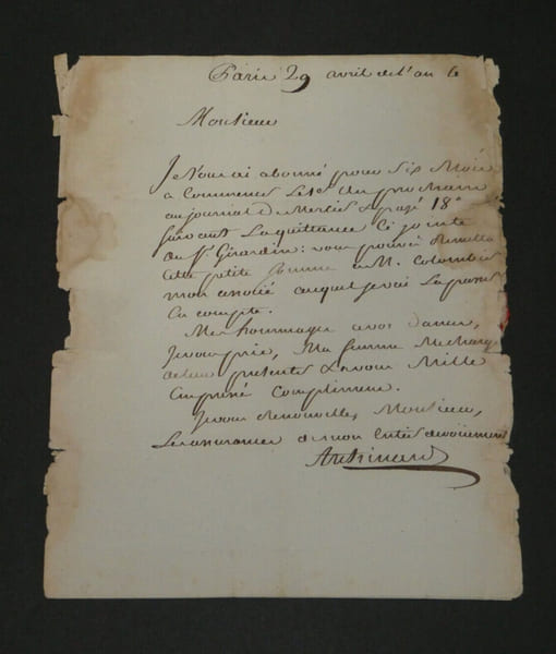 Jean-Pierre Archinard - Lettre autographe sign&eacute;e adress&eacute;e &agrave; Mr Jossand - 1792. Jean-Pierre Archinard