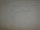 LETTRE AUTOGRAPHE SIGN&Eacute;E, CLICHY, PARIS, 1948. Marcel Samuel-Rousseau