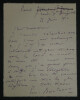 &Eacute;mile BOUTROUX - LETTRE AUTOGRAPHE SIGN&Eacute;E &Agrave; F. ALBERT, 1910, Paris. &Eacute;mile BOUTROUX