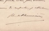 Victor Cherbuliez Lettre autographe sign&eacute;e Catalogue d'Edmond & Notice de Mantz. Victor Cherbuliez