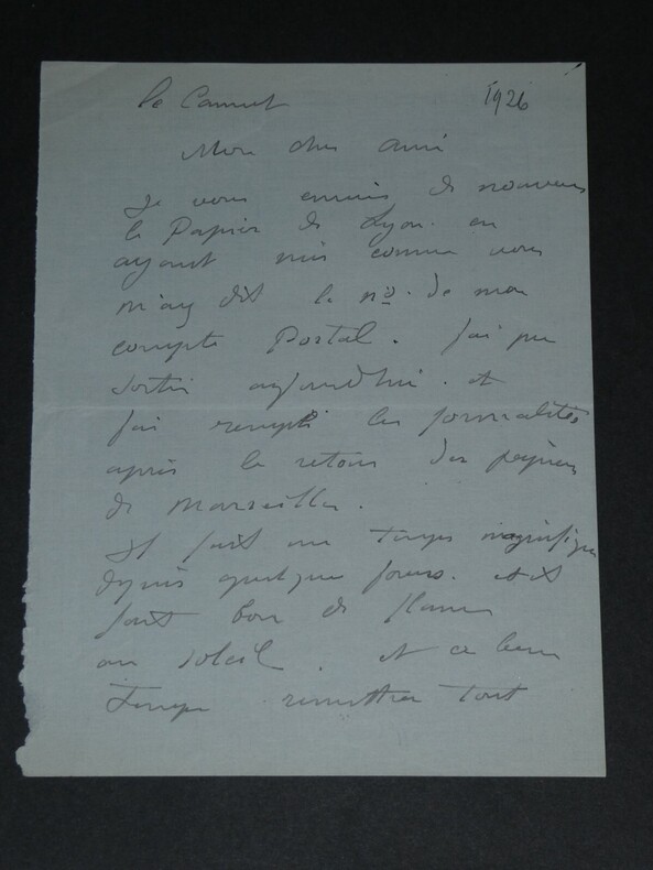 Henri LEBASQUE - LETTRE AUTOGRAPHE SIGN&Eacute;E. Henri Lebasque
