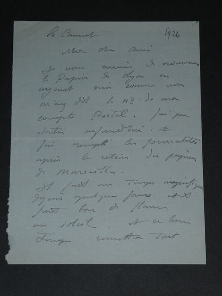 Henri LEBASQUE - LETTRE AUTOGRAPHE SIGN&Eacute;E. Henri Lebasque