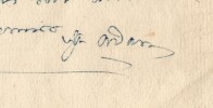 Juliette Adam - Billet autographe sign&eacute; - Fontainebleau 1882. Juliette Adam