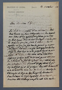 Édouard THIERRY - LETTRE AUTOGRAPHE SIGNÉE, 1856
