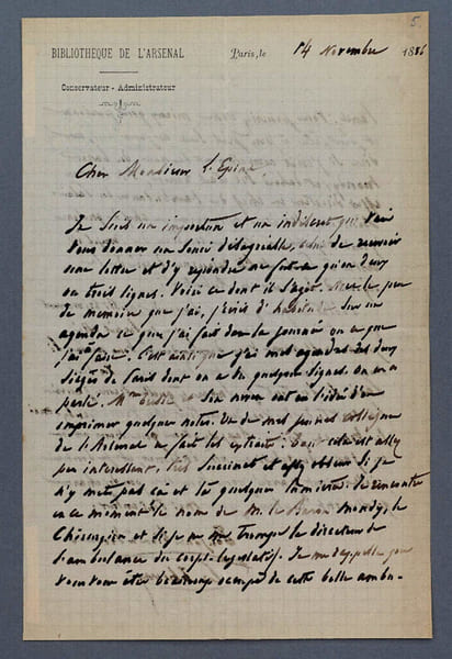 &Eacute;douard THIERRY - LETTRE AUTOGRAPHE SIGN&Eacute;E, 1856. &Eacute;douard Thierry
