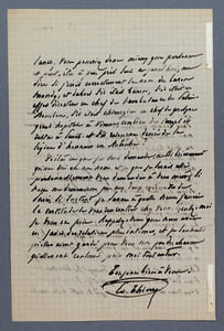 Édouard THIERRY - LETTRE AUTOGRAPHE SIGNÉE, 1856