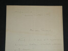 Ernest Blum - Lettre autographe sign&eacute;e &agrave; Louis P&eacute;ricaud. Ernest Blum