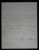 ANCELOT Virginie LETTRE AUTOGRAPHE SIGNEE. Virginie Ancelot