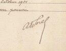 Pouvoir sign&eacute; Albert-&Eacute;mile Sorel – Collection coh&eacute;rente 24 auteurs & musiciens. Albert-&Eacute;mile Sorel