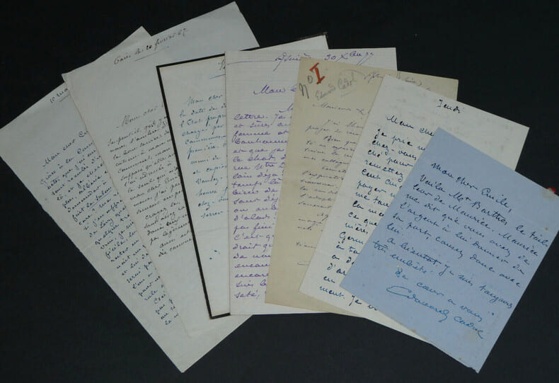 Edouard CADOL - Ensemble de 7 lettres autographes sign&eacute;es, 1865-1884, 10 pages. Edouard CADOL