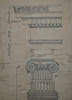 D&eacute;tail de l'ordre ionique du temple d'Ath&eacute;na &agrave; Pri&egrave;ne — Dessin original sign&eacute;, encre, vers 1930. Louis Henri Laffill&eacute;e