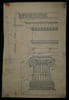 D&eacute;tail de l'ordre ionique du temple d'Ath&eacute;na &agrave; Pri&egrave;ne — Dessin original sign&eacute;, encre, vers 1930. Louis Henri Laffill&eacute;e
