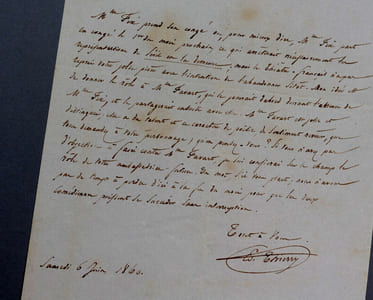 Édouard THIERRY - LETTRE AUTOGRAPHE SIGNÉE, 1860