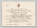 Invitation officielle pour les 60 ans du Roi Olav V de Norv&egrave;ge &agrave; J.F Blondel, 1963. Ambassade de Norv&egrave;ge (Skylstad)
