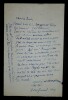Lettre autographe sign&eacute;e. Ferdinand POISE