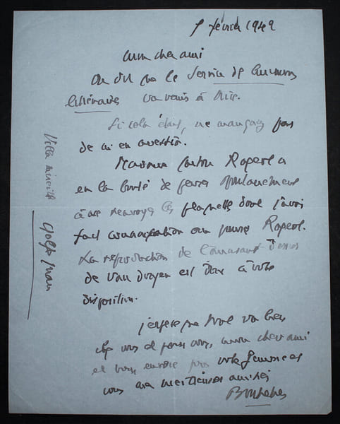 Saint-Georges DE BOUH&Eacute;LIER - LETTRE AUTOGRAPHE SIGN&Eacute;E, 1942. Saint-Georges DE BOUH&Eacute;LIER