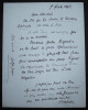 Saint-Georges DE BOUH&Eacute;LIER - LETTRE AUTOGRAPHE SIGN&Eacute;E, 1942. Saint-Georges DE BOUH&Eacute;LIER