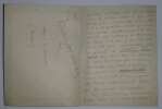 LAPARRA Raoul - LETTRE AUTOGRAPHE SIGN&Eacute;E, DEUIL, CHEZY SUR MARNE, 1920. Raoul Laparra
