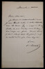 Ferdinand H&Eacute;ROLD, S&eacute;nateur - LETTRE AUTOGRAPHE SIGN&Eacute;E A Mr HEMERDINGER, 1876. Ferdinand H&Eacute;ROLD