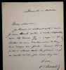 Ferdinand H&Eacute;ROLD, S&eacute;nateur - LETTRE AUTOGRAPHE SIGN&Eacute;E A Mr HEMERDINGER, 1876. Ferdinand H&Eacute;ROLD
