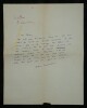 Roland Laudenbach - Lettre autographe sign&eacute;e &agrave; Thierry Maulnier - Article sur Maurras. Roland Laudenbach