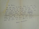 Roland Laudenbach - Lettre autographe sign&eacute;e &agrave; Thierry Maulnier - Article sur Maurras. Roland Laudenbach