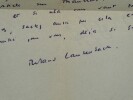 Roland Laudenbach - Lettre autographe sign&eacute;e &agrave; Thierry Maulnier - Article sur Maurras. Roland Laudenbach