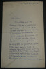 Gustave BORD, Historien - LETTRE AUTOGRAPHE SIGN&Eacute;E, Saint-Malo, 1930, 2 pages. Gustave BORD